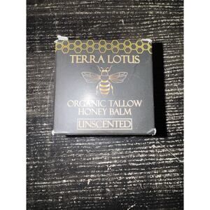 Unscented Terra Lotus Organic Grass-Fed Beef Tallow Balm with Raw Honey 2oz